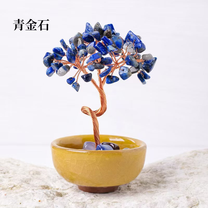 Lapis Lazuli Gemstone Tree | Handmade Crystal Tree for Wisdom & Inner Peace