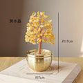 Citrine Prosperity Money Tree | Handmade Healing Crystal with Brass Bowl for Abundance