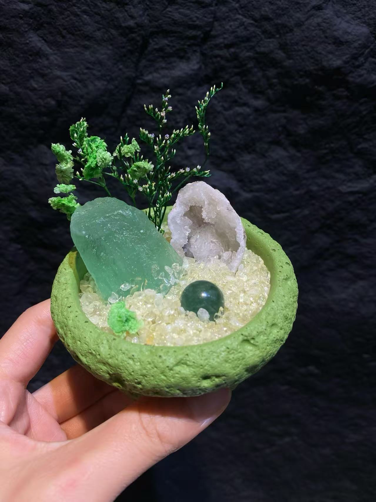 Serene Healing Crystal Bonsai
